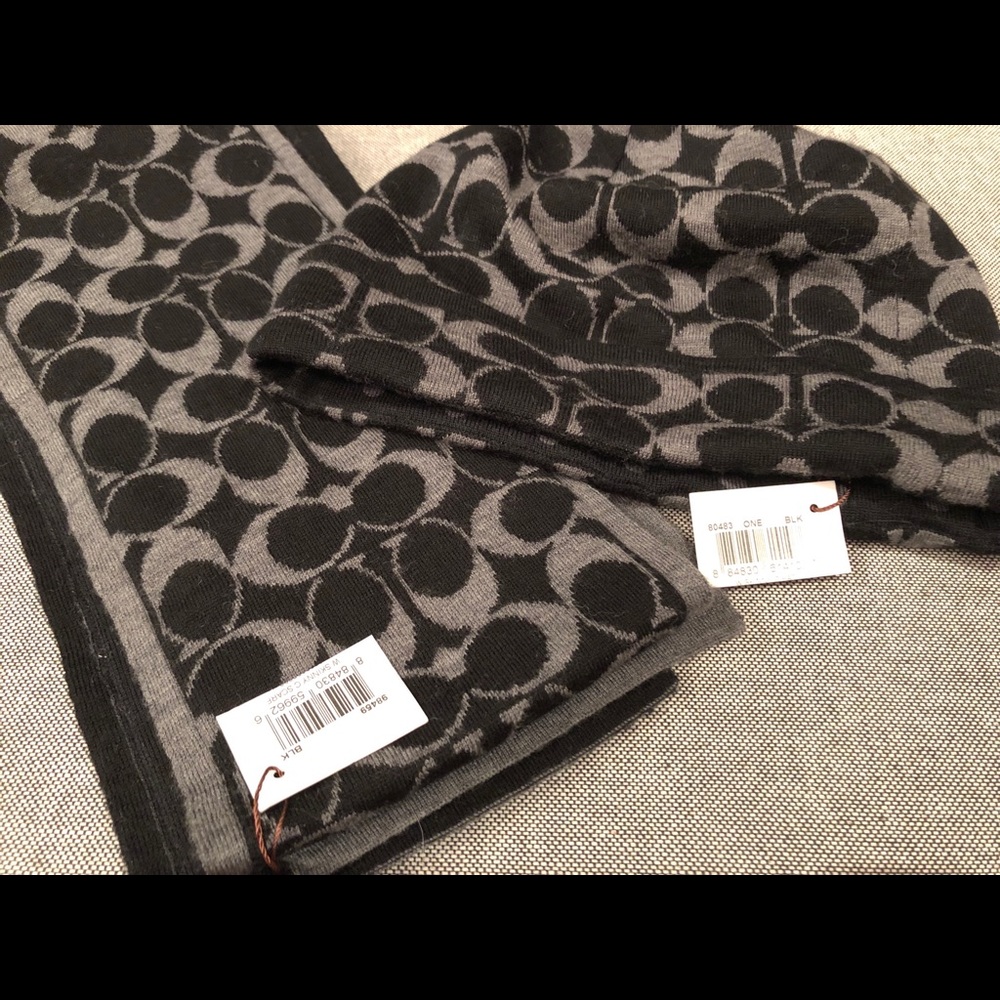 Coach scarf and hat set